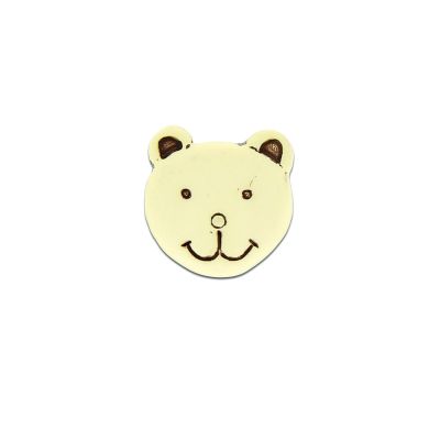 Bouton tête d&#039;ours 15 mm - Blanc
