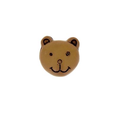 Bouton tête d&#039;ours 15 mm - Brun