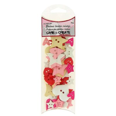 Assortiment de Boutons loisirs créatifs collection Amour - Care &amp; Create