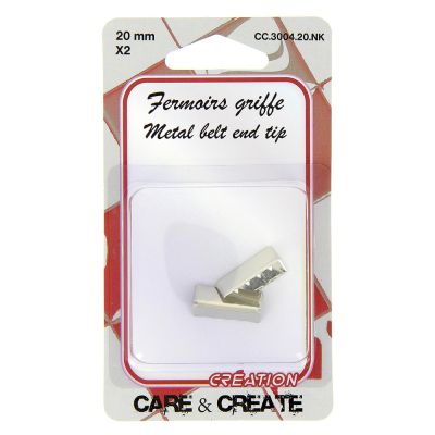 Enbout de sangle et de ceinture Care &amp; Create Argent x2 - 2 Tailles