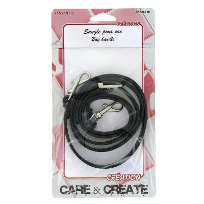 Anse pour sac réglable 110 cm Noir effet Cuir - Care &amp; Create