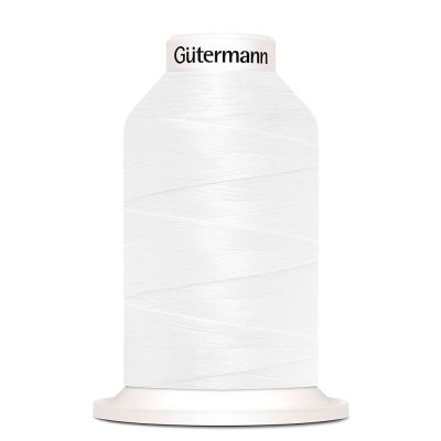 Cône de fil mousse Gütermann Bulky-Lock 1000m - Blanc pur