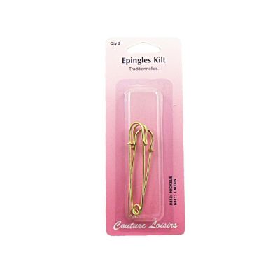 Epingles kilt laiton 75mm x2