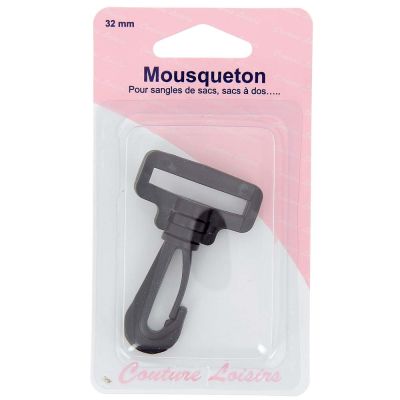Mousqueton Noir 32 mm