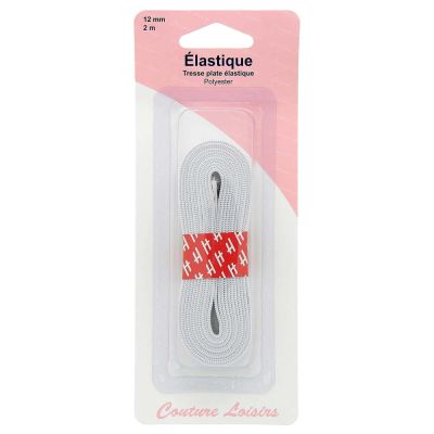 Elastique 12 mm Blanc - 2 mètres