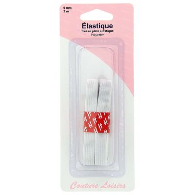 Elastique 9mm Blanc - 2 mètres