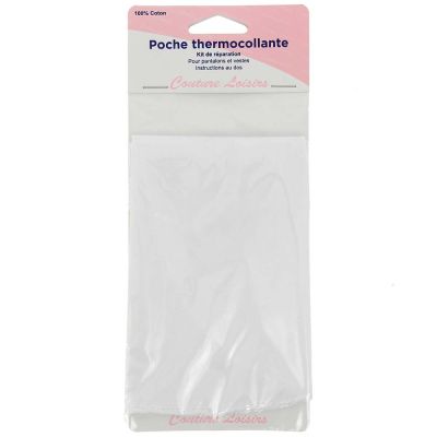 Poche de remplacement thermocollante pour veste et pantalon - Blanc	
