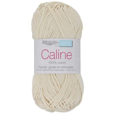 Pelote de fil à tricoter Coton Caline 50g - Ecru