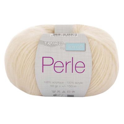 Pelote de fil à tricoter Perle 50g - Ecru