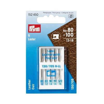 Aiguilles spéciales Cuir Prym pour machine à coudre 130/705H LL