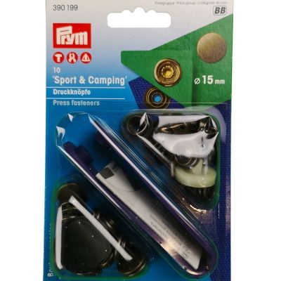 Boutons pression sport mini 15mm avec outil Prym Laiton antique