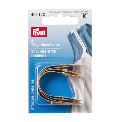 Attaches bretelles avec bouton pression Prym peau