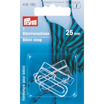 Clip maillot de bain Prym 25 mm - Rectangulaire transparent