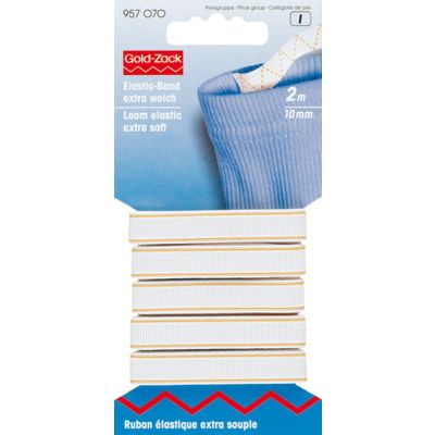 Ruban élastique extra souple Prym 10 mm - Blanc
