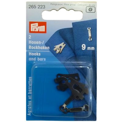 Agrafes et barrettes pour pantalons et jupes acier Prym Noir - 2 tailles