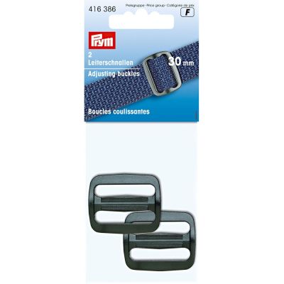 Boucles coulissantes en plastique Prym Noir - 3 tailles