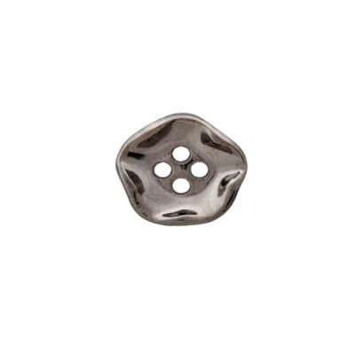 Bouton Prym en métal 15 mm - Titane rond irrégulier
