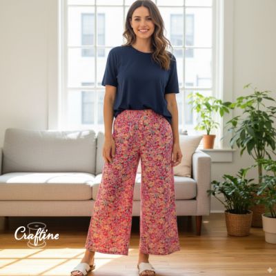 Kit Couture Craftine Pantalon Henna Fleuri