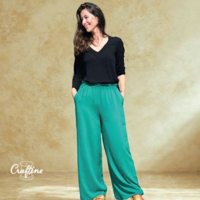 Kit Couture Craftine Pantalon Henna vert emeuraude