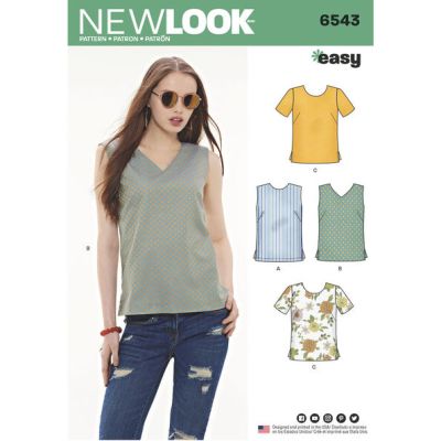 Patron New Look 6543 Haut