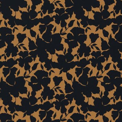 Tissu Viscose Arty Oinette sur fond Camel - Par 10 cm