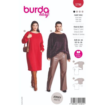 Patron Burda 5796 Robe et tee-shirt