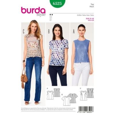 Patron Burda 6525 Haut 