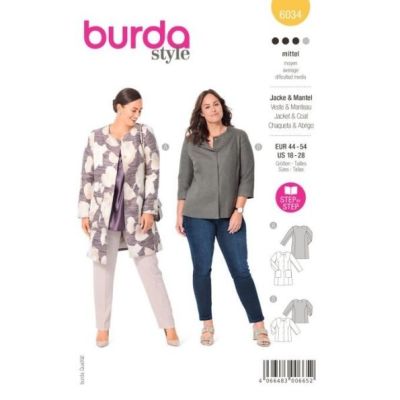 Patron Burda 6034 Veste &amp;Manteau