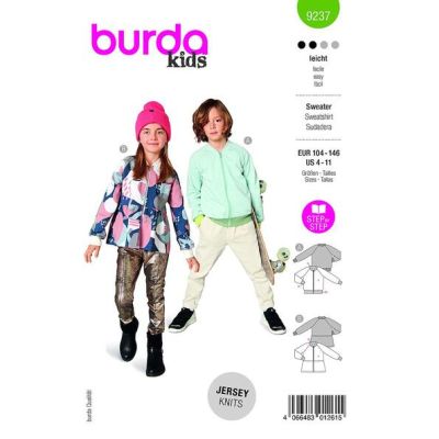 Patron Burda 9237 Sweatshirt