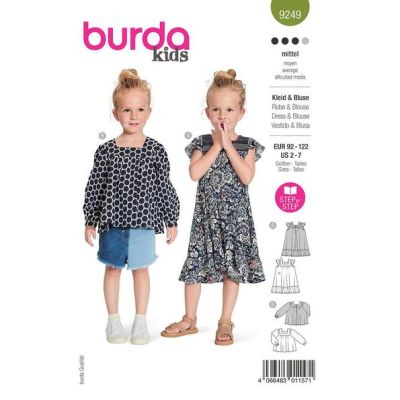 Patron Burda 9249 Robe &amp; Blouse