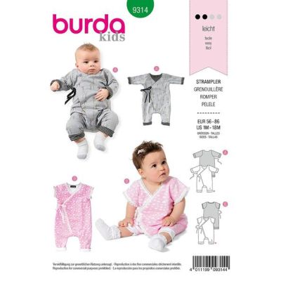 Patron Burda 9314 Grenouillère