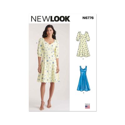 Patron New Look 6776 - Robe Avec Variations de Manches