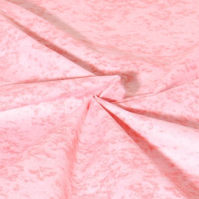 Tissu Popeline de Coton effet marbré Pietra uni Rose saumon - Par 10 cm