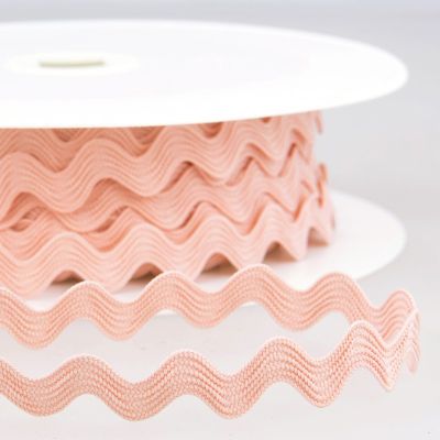 Serpentines tout textile 13 mm Rose clair x1m