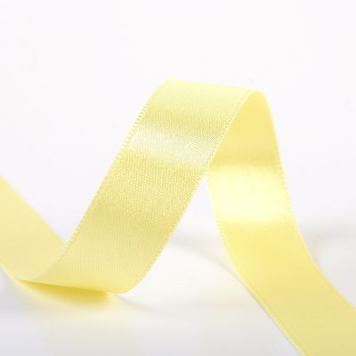 Ruban Satin double face 10 mm Vert jaune x1m
