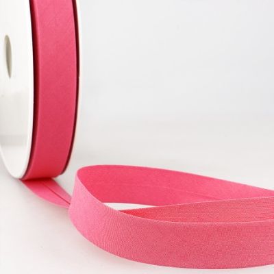 Biais replié tout textile 20 mm Rose bonbon x1m