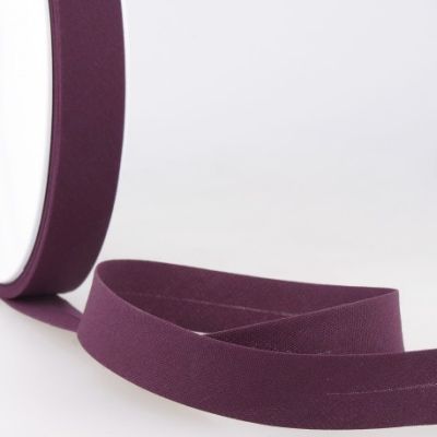 Biais replié tout textile 20 mm Prune x1m