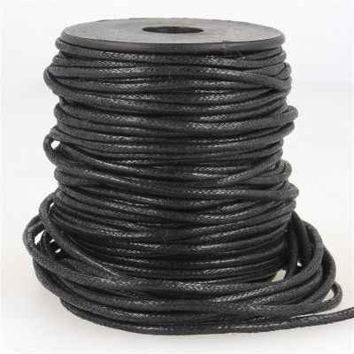 Cordon aspect cuir 2 mm Noir x1m