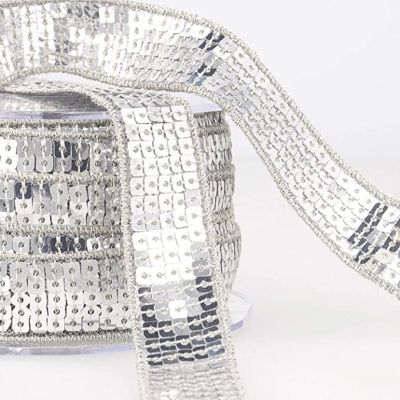Galon Paillettes 10 mm Argent x1m