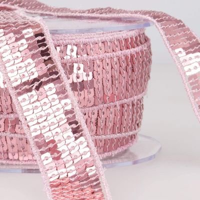 Galon Paillettes 22 mm Rose clair Paillettes x1m