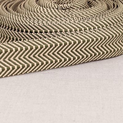Sangle Double chevrons 38 mm Kaki x1m