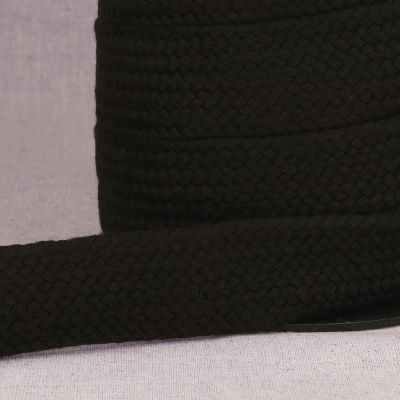 Sangle Coton tressée 30 mm Noir x1m