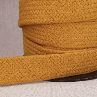 Sangle Coton tressée 30 mm Moutarde x1m