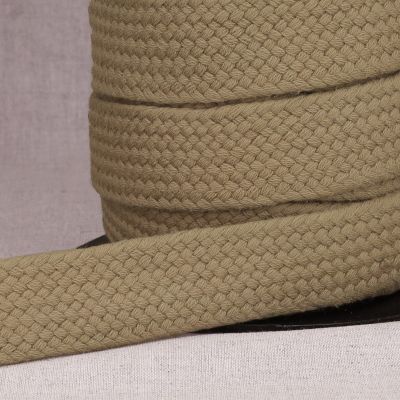 Sangle Coton tressée 30 mm Taupe x1m