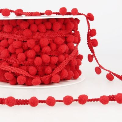 Galon Petit pompon Rouge - Au mètre