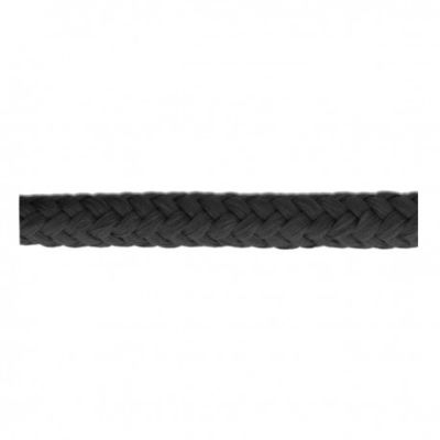 Cordon Tressé tubulaire 11 mm Noir x1m