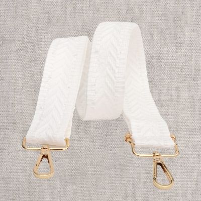 Sangle pour sac 40 mm Chevrons Blanc x1