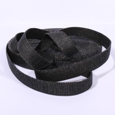 Sangle Coton 30 mm Lurex uni Noir x1m