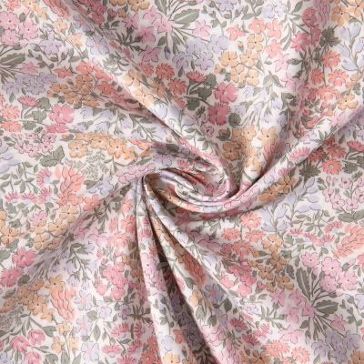 Tissu Liberty of London Library Edit II Rose pastel sur fond Blanc - Par 10 cm