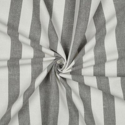 Tissu Coton Fil teint Suzy rayures Sauge sur fond Blanc - Par 10 cm
